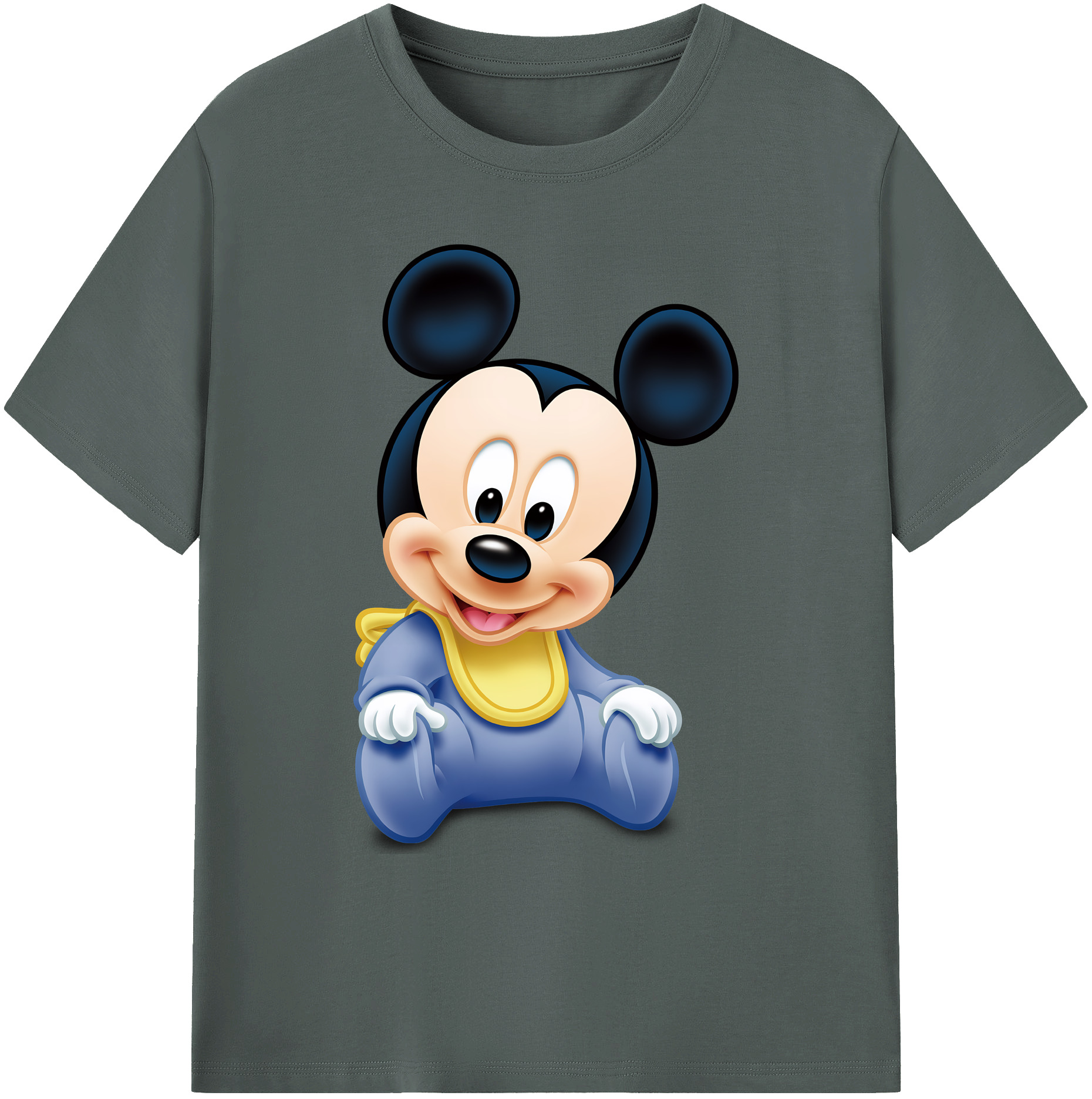 ミッキーマウス Mickey Mouse 綿100％ メンズ半袖Tシャツ｜肌触りやわらか＆通気性